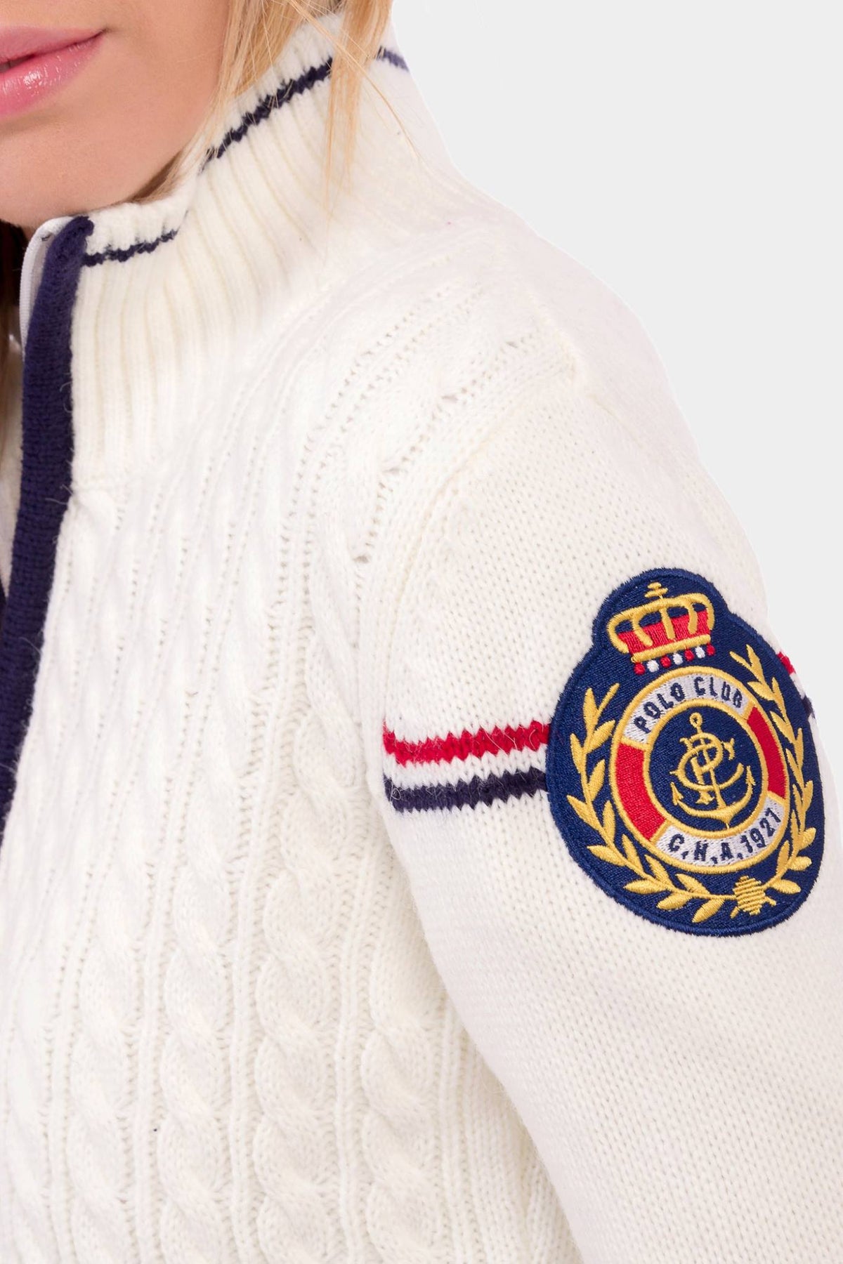 Polo Club Cable Knit Zip-Up