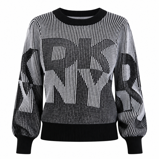 DKNY Black & White Knit