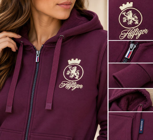 Tommy Hilfiger Women's Embroidered Zip-Up Hoodie