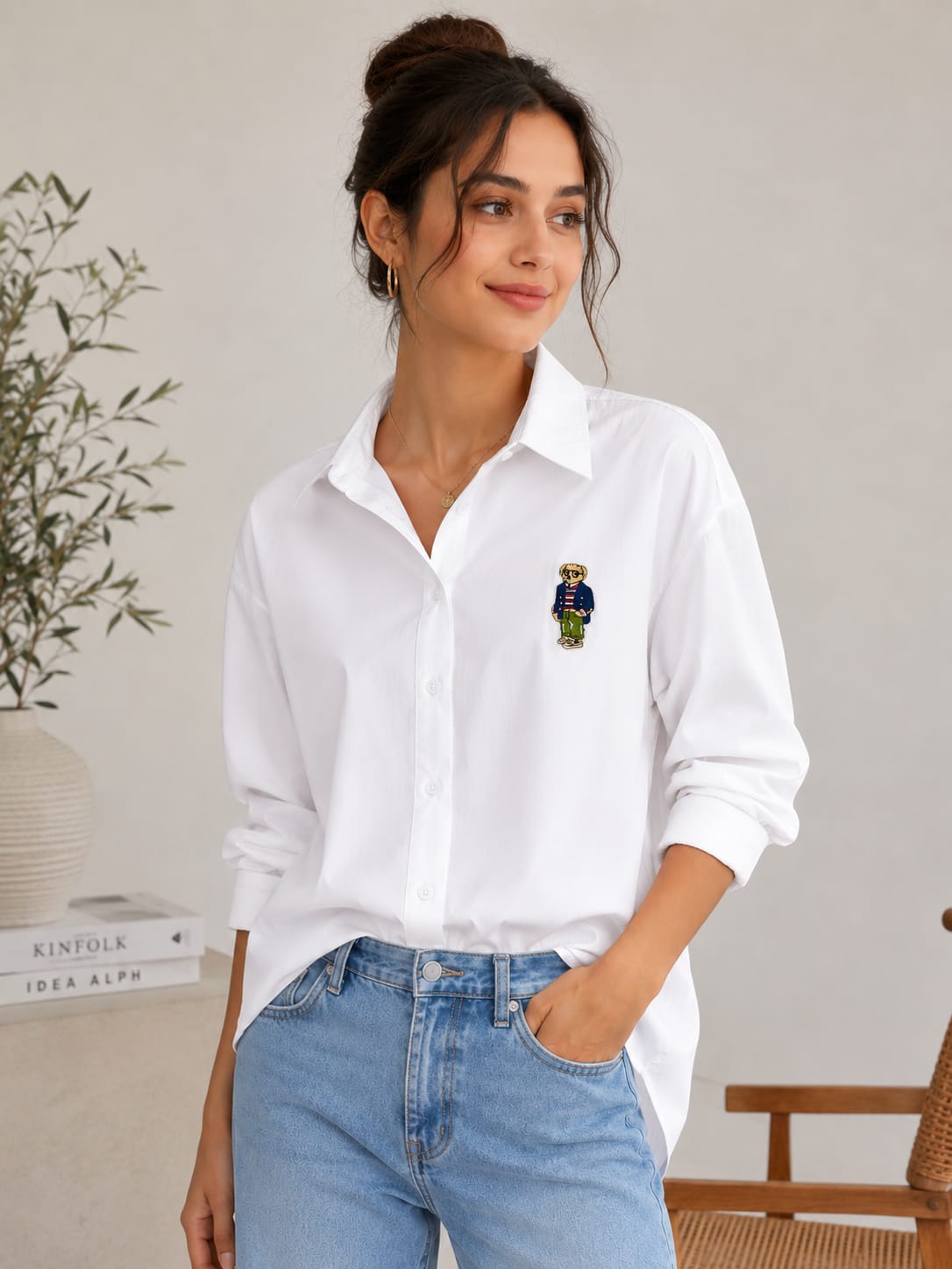Women's Polo Teddy bear Shirt