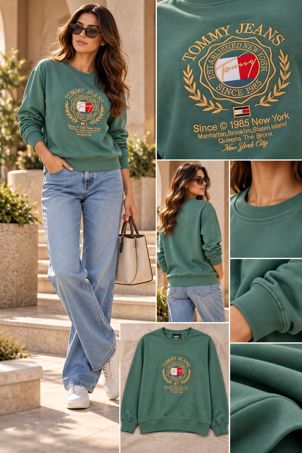 Tommy Women's Embroidered Crewneck Sweatshirt