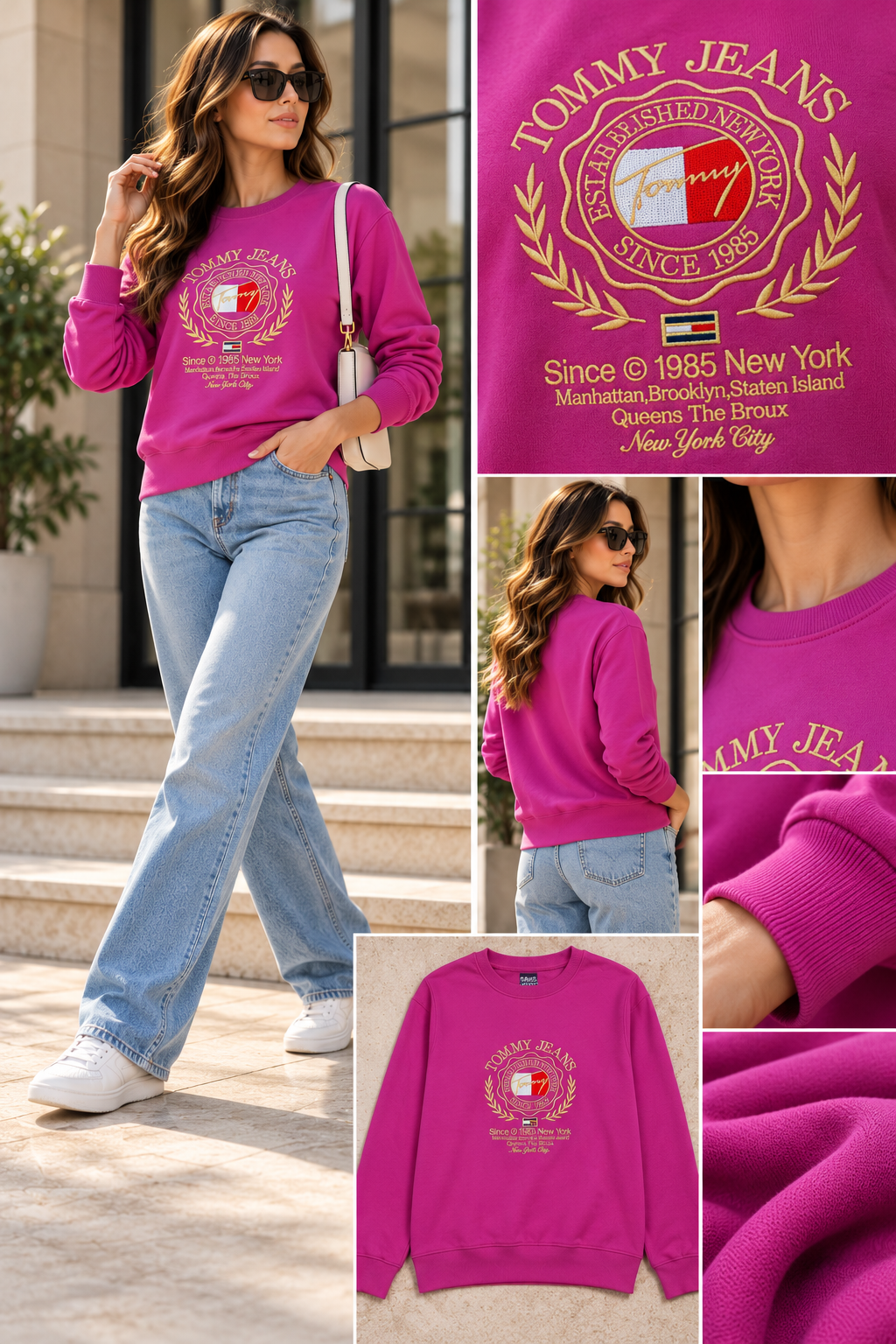 Tommy Women's Embroidered Crewneck Sweatshirt