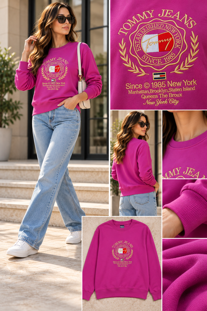Tommy Women's Embroidered Crewneck Sweatshirt