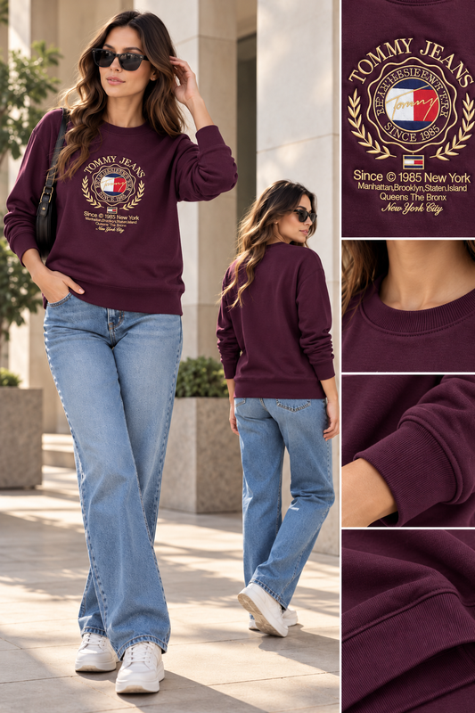 Tommy Women's Embroidered Crewneck Sweatshirt