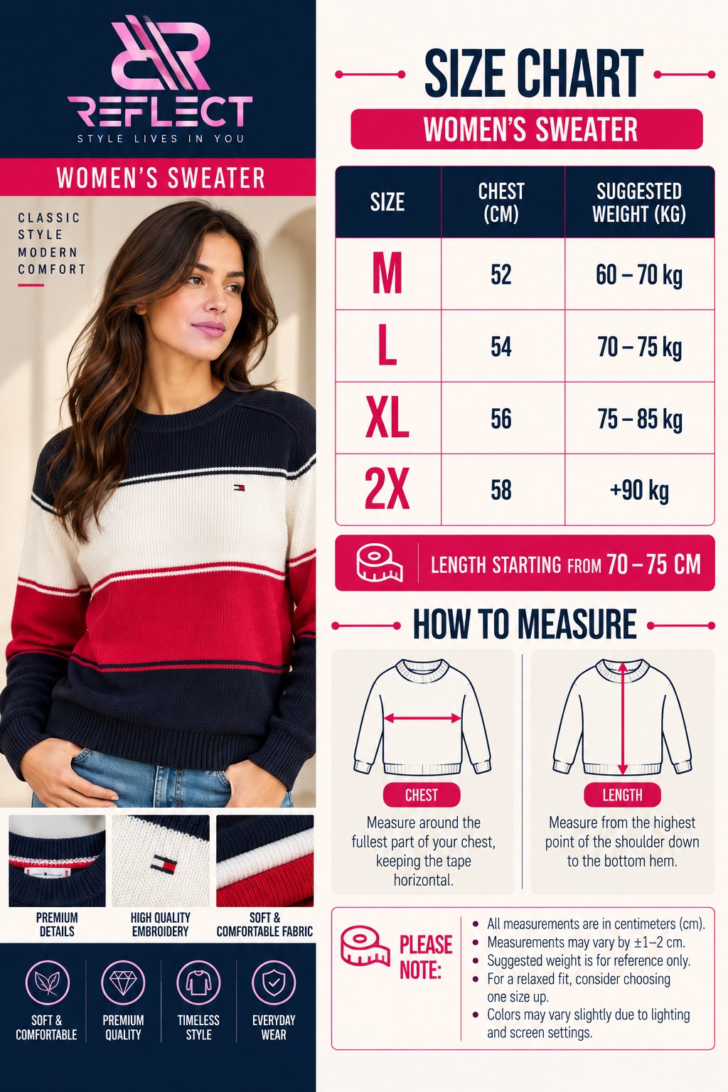 Women's Striped Colorblock Knit Sweater