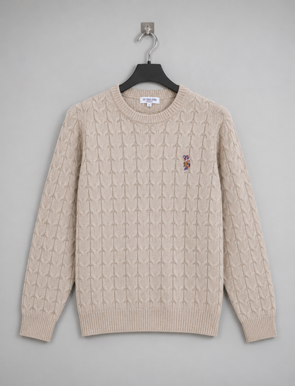Women's Cable Knit Crewneck Sweater