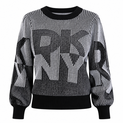 DKNY Black & White Knit