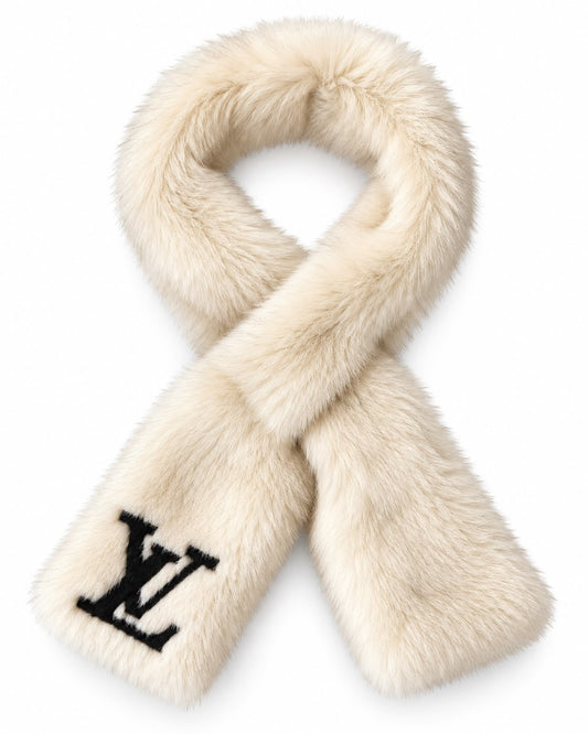 LV Women's Faux Fur Scarf