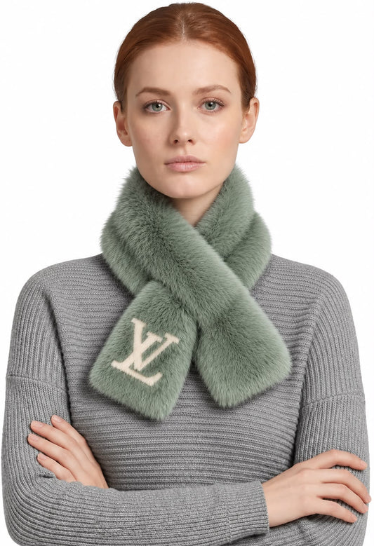 LV Women's Faux Fur Scarf