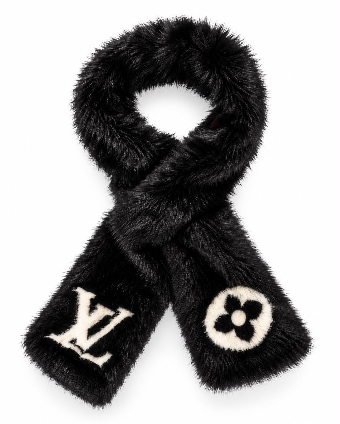 LV Women's Faux Fur Scarf