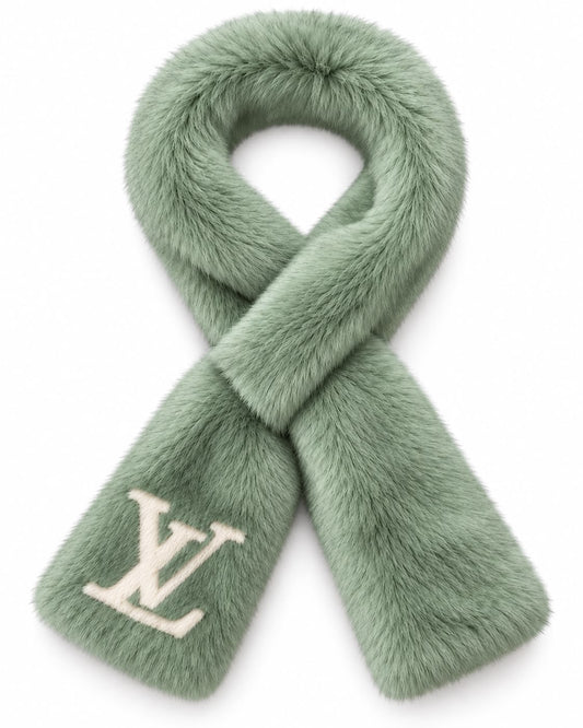 LV Women's Faux Fur Scarf