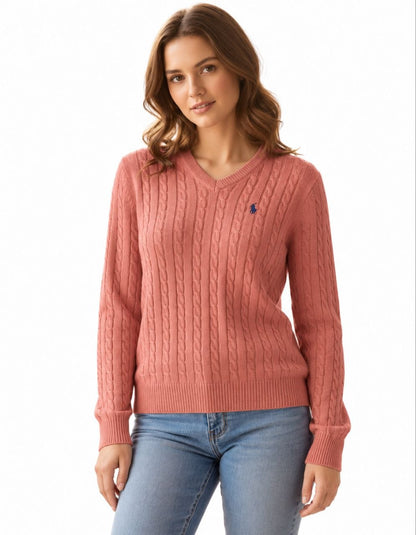 Polo Ralph Lauren women's Cable-Knit V-Neck