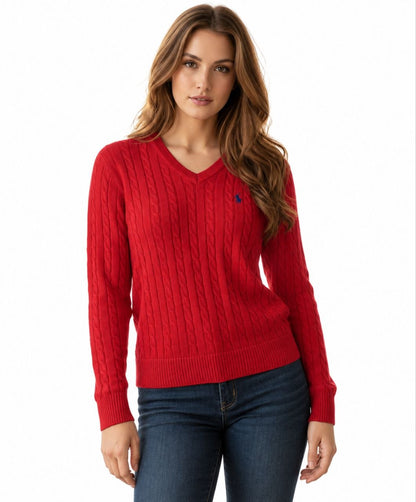 Polo Ralph Lauren women's Cable-Knit V-Neck