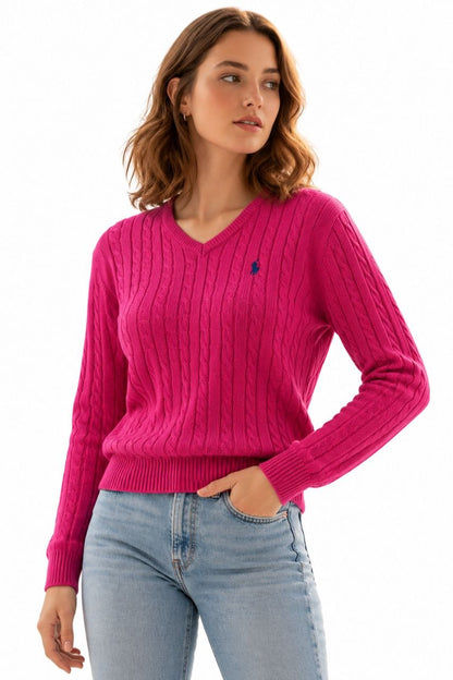 Polo Ralph Lauren women's Cable-Knit V-Neck