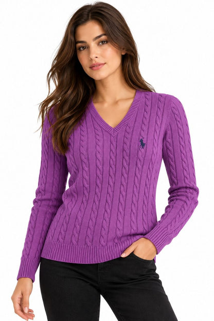Polo Ralph Lauren women's Cable-Knit V-Neck
