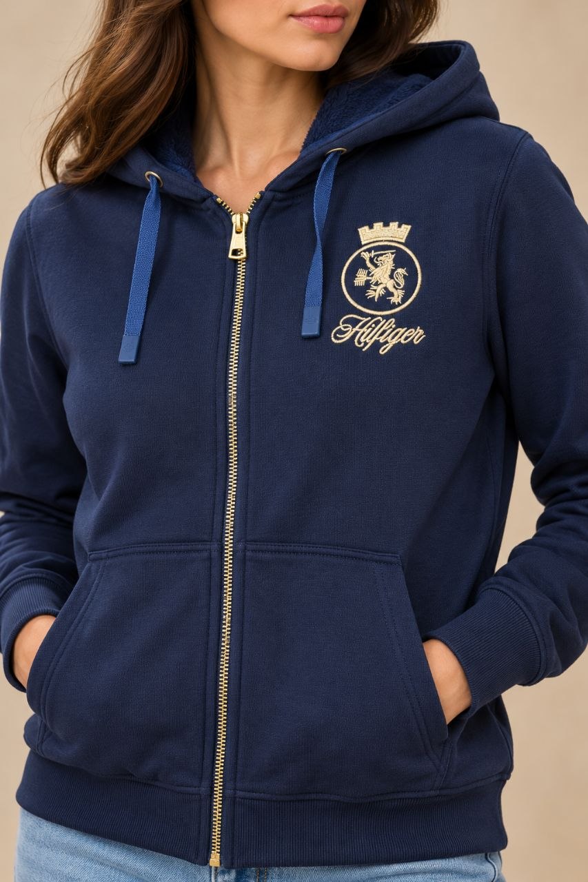 Tommy Hilfiger Women's Embroidered Zip-Up Hoodie