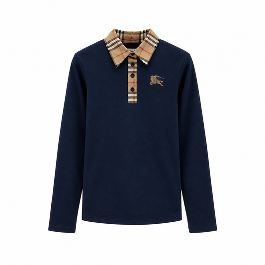 Women's Collar Long-Sleeve Polo