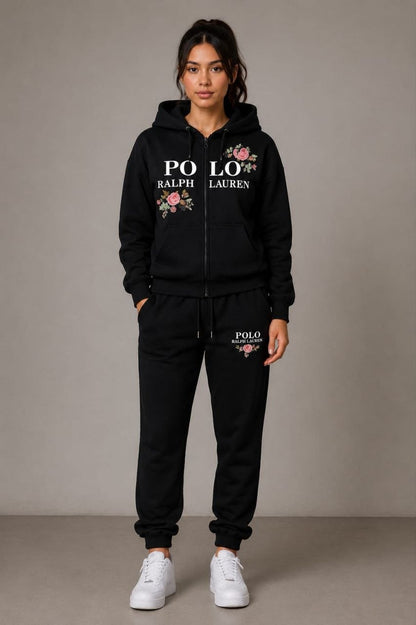 Floral printed Logo Tracksuit Set