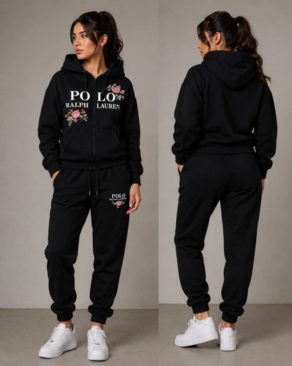 Floral printed Logo Tracksuit Set