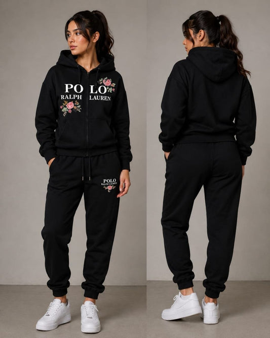 Floral printed Logo Tracksuit Set