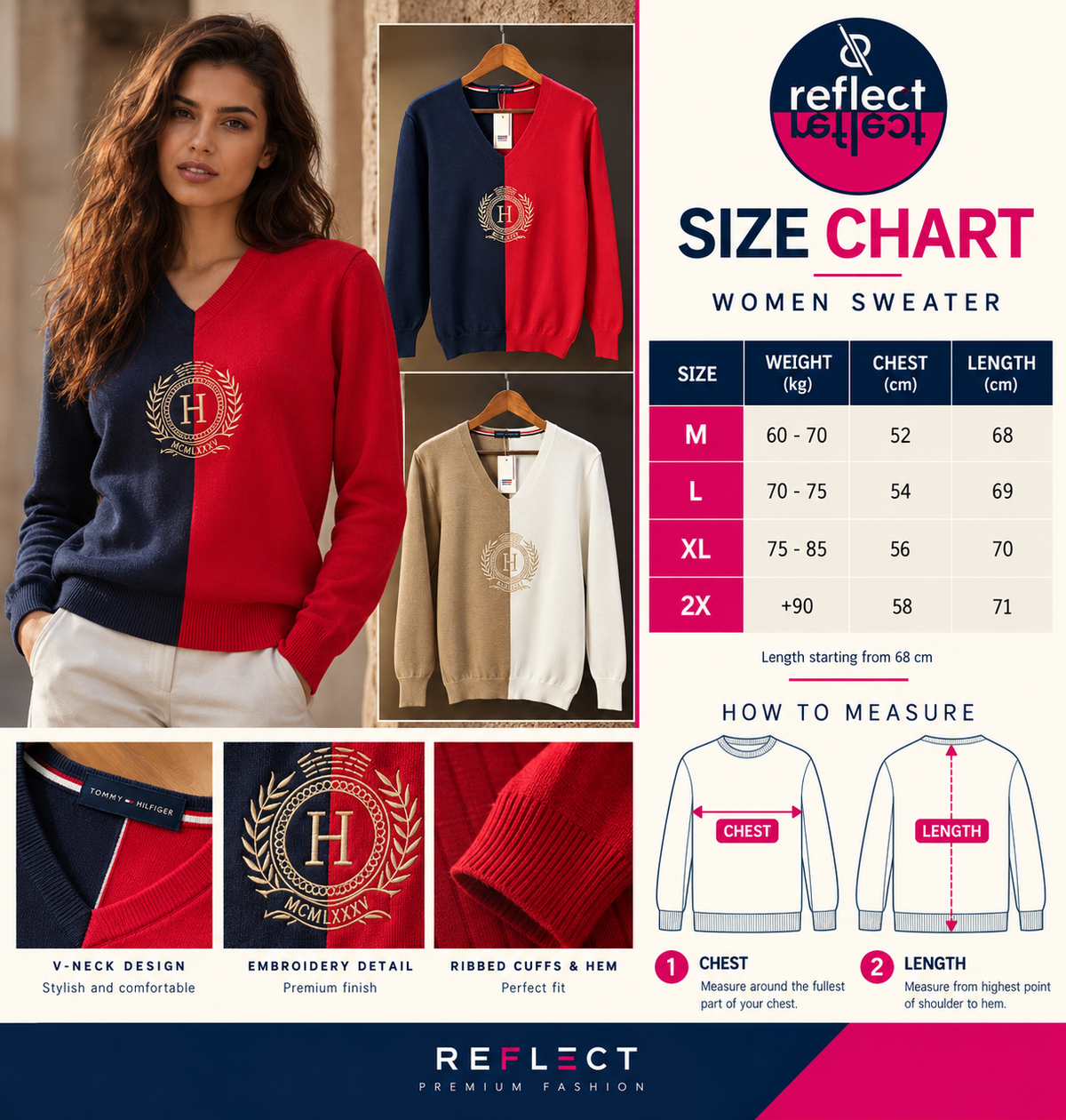 Tommy Hilfiger Half & Half Knit