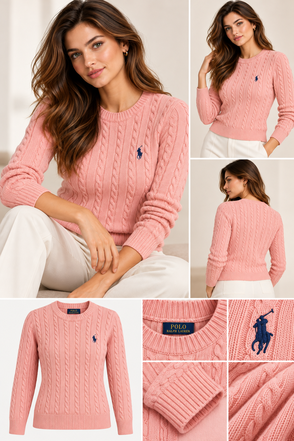 RL polo Cable Knit Sweater crewneck