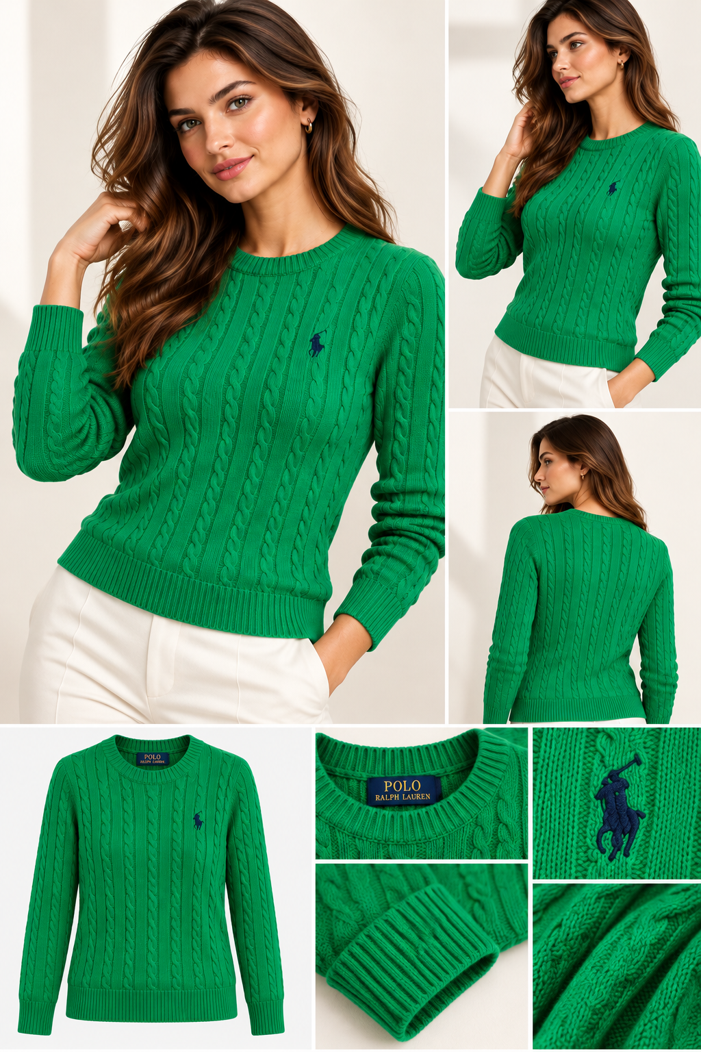 RL polo Cable Knit Sweater crewneck