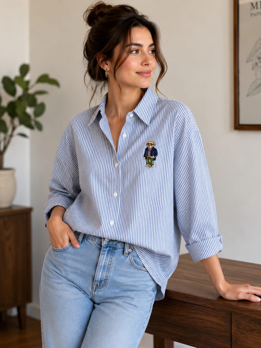 Women's Polo Teddy bear Shirt