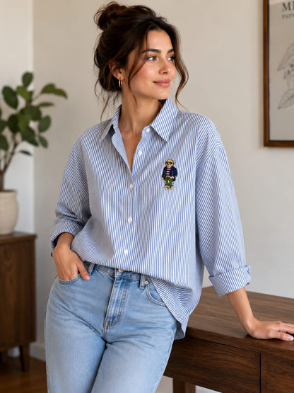 Women's Polo Teddy bear Shirt