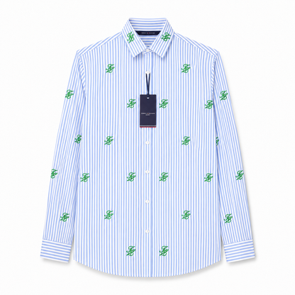 Women TH Embroidery cotton Blend Shirt