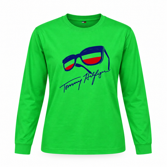 TOMMY Women's Long-Sleeve Printed T-Shirt