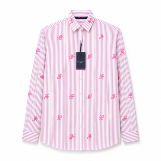 Women TH Embroidery cotton Blend Shirt