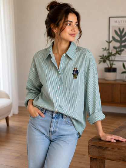 Women's Polo Teddy bear Shirt